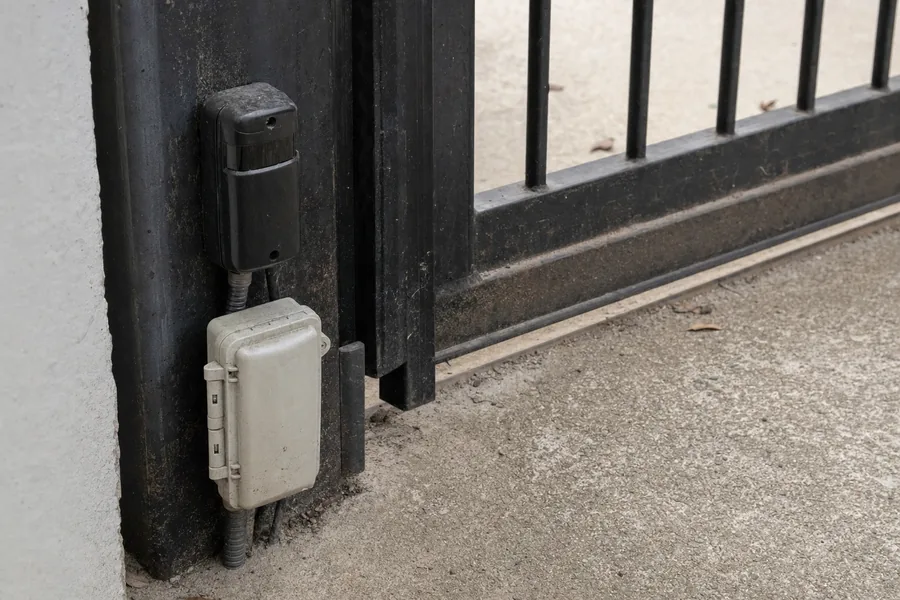 Driveway gate post, hinge and safety hardware in Wichita, KS